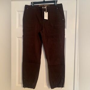 Matilda Jane Good Hart Brown‎ Broken Rock Cargo Crop Pants Size 10 New